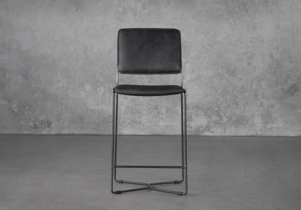 Kian Counter Stool in Ebony, Front