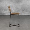 Kian Counter Stool in Cognac, Side
