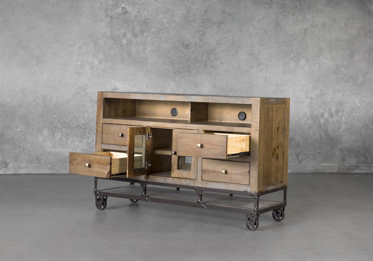 La Paz TV Stand, Drawers Open