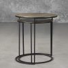 Latina End Table in Brass, Front