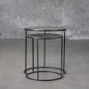 Latina End Table in Nickel, Front