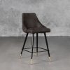 Norman Counter Stool in Charcoal, Angle