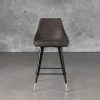 Norman Counter Stool in Charcoal, Front
