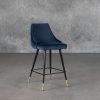 Norman Counter Stool in Navy, Angle