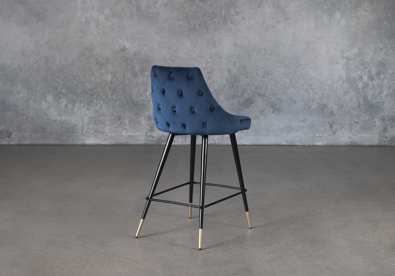 Norman Counter Stool in Navy, Back