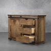 Parota TV Unit, Drawers Out