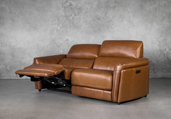 Clark Loveseat and Power Recliner, Reclined, Angle Clark Loveseat and Power Recliner, Reclined, Angle