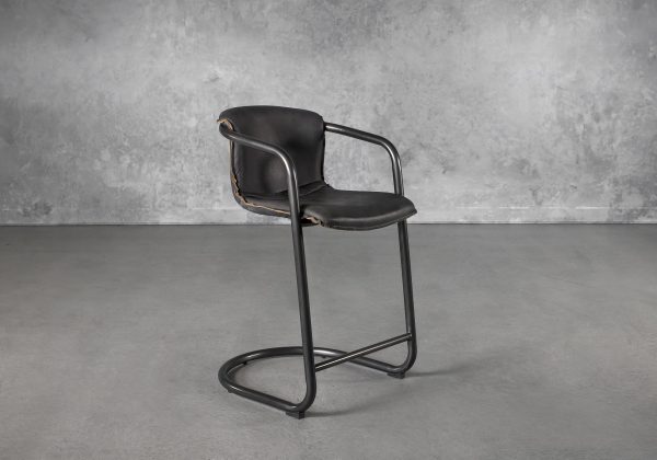 Royce Counter Stool in Black, Angle