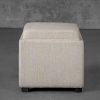 Becky Ottoman in Linen, Front