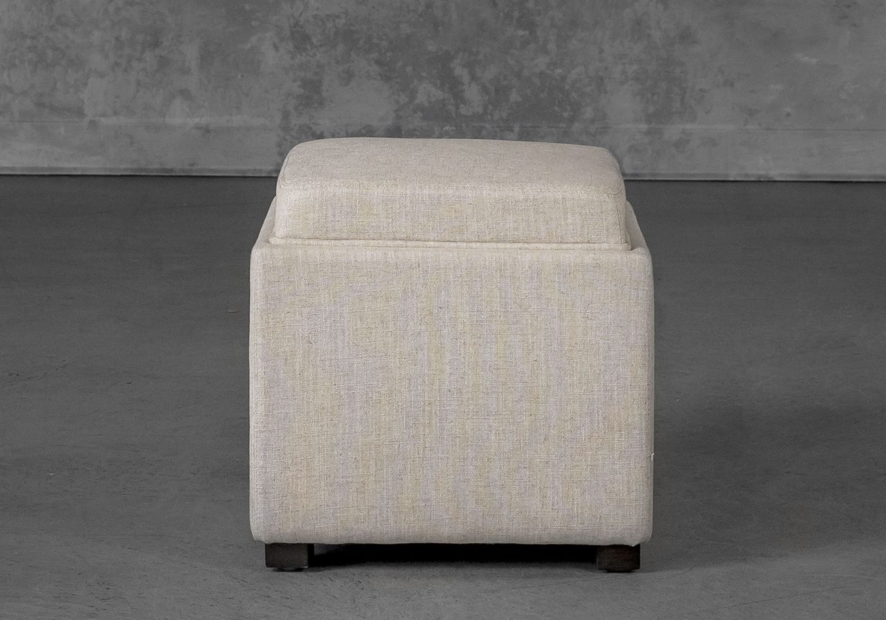 Becky Ottoman in Linen, Front
