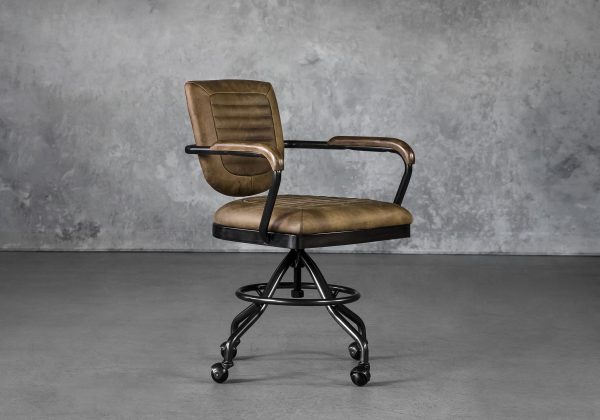 Chevy Desk Chair in Brown, Angle Chevy Desk Chair in Brown, Angle