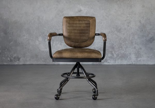 Chevy Desk Chair in Brown, Front