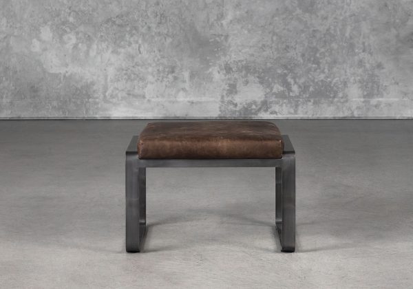 Damo Ottoman in Brown, Front