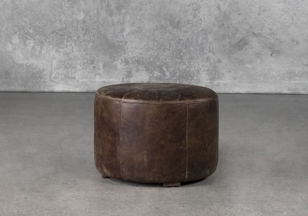 Lexus Ottoman in Brown, Front