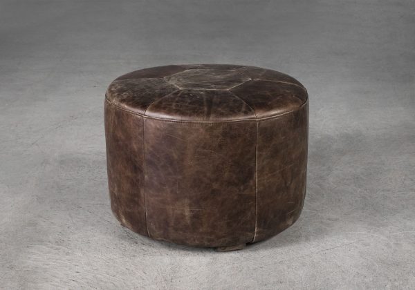 Lexus Ottoman in Brown, Angle Lexus Ottoman in Brown, Angle