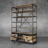 Library Bookcase, Angle, Ladder