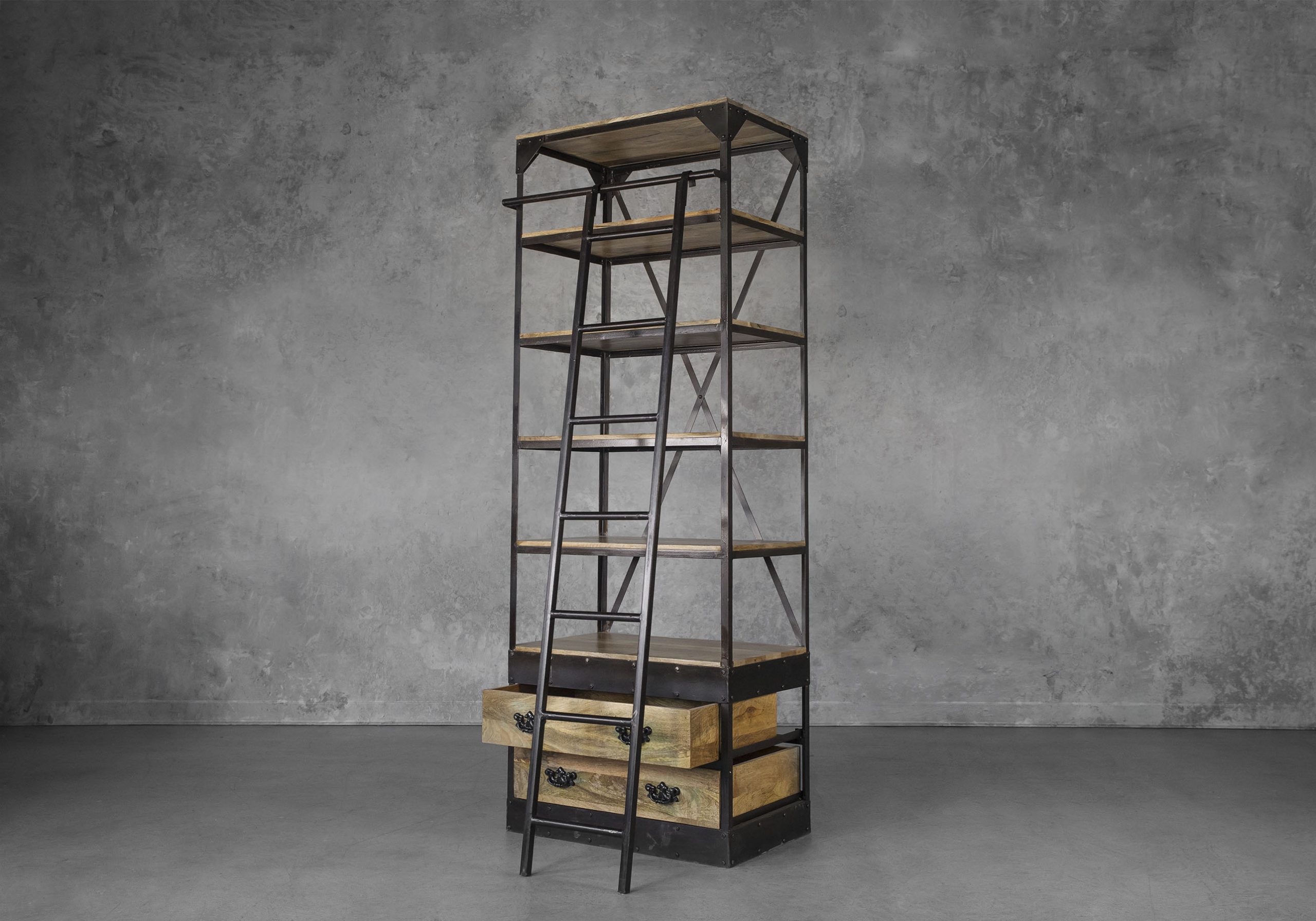 Library Small Bookcase Angle Ladder