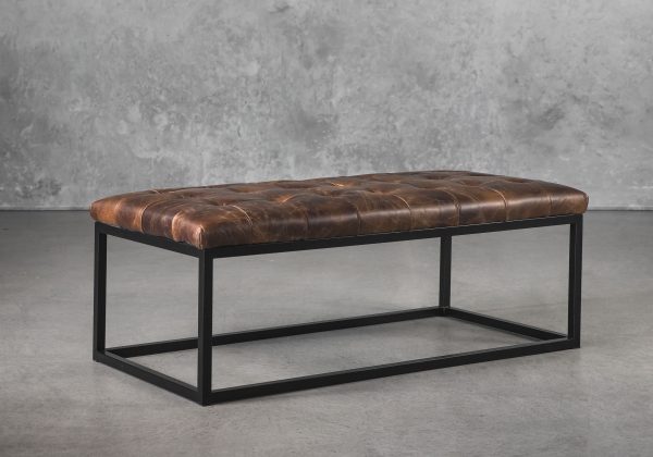 Lola Ottoman in Brown, Angle Lola Ottoman in Brown, Angle
