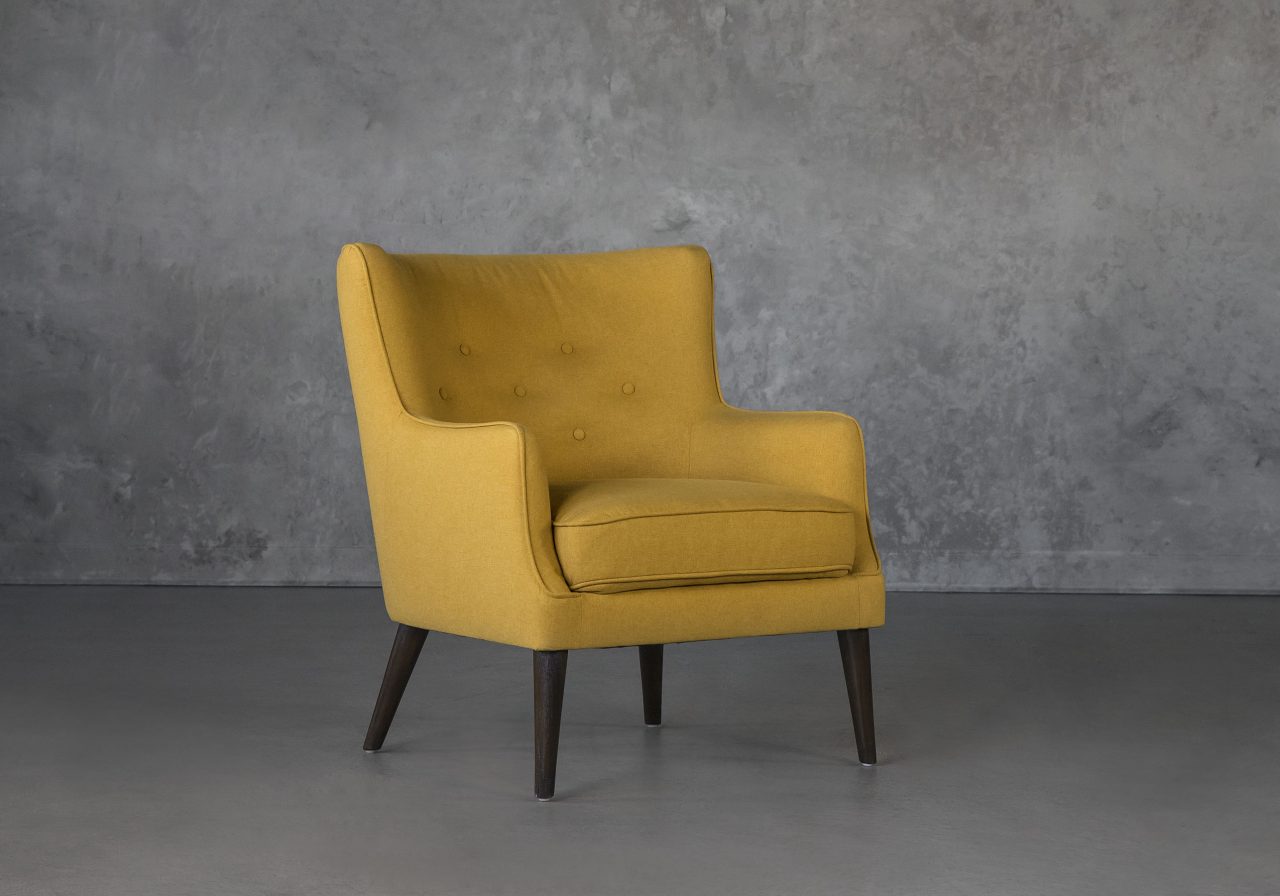 Marley Chair in Mustard, Angle