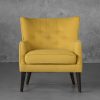 Marley Chair in Mustard Fabric, Back