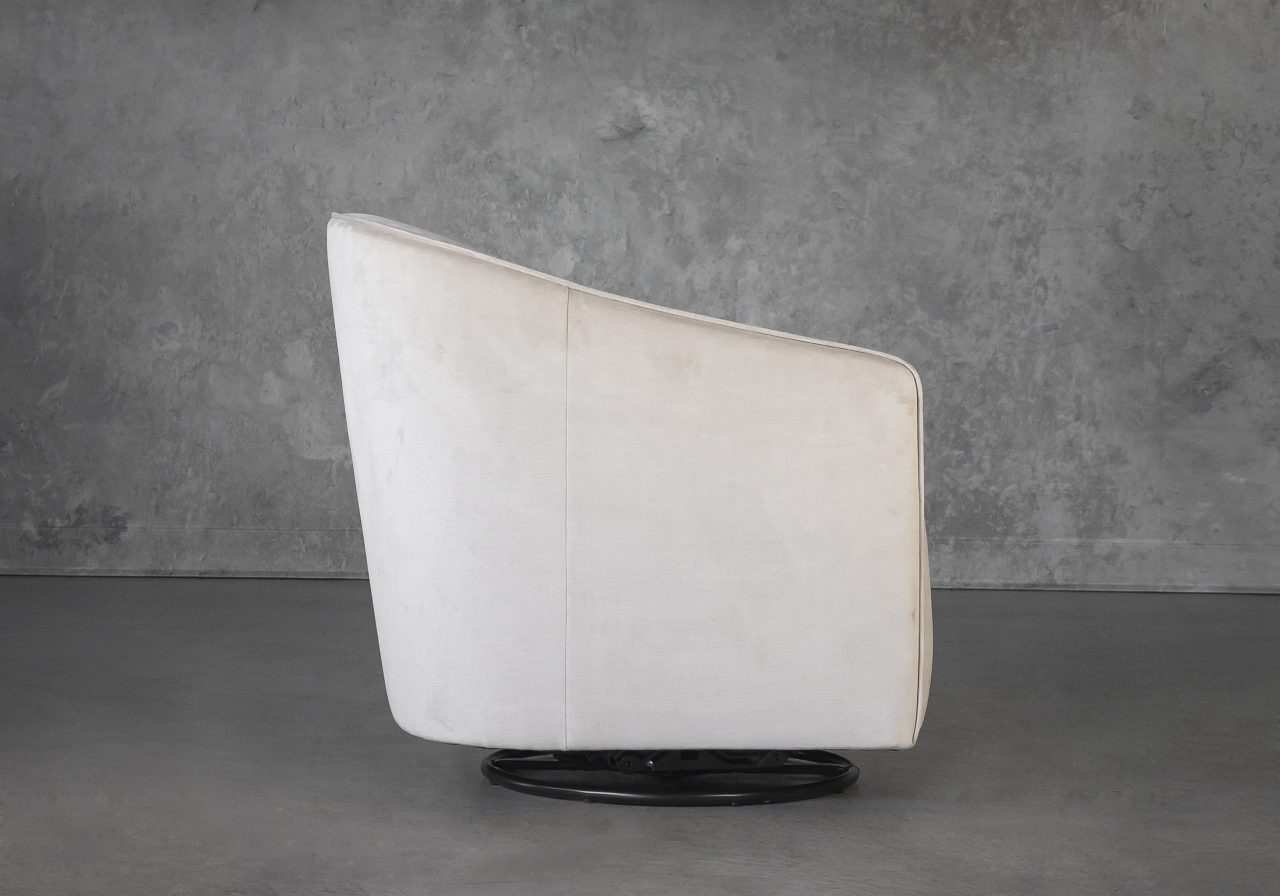 Milner Swivel Chair Beige Side scaled
