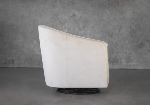Milner Swivel Chair Beige Side scaled