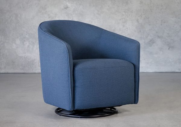 Milner Swivel Chair in Cadet, Angle