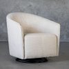 Milner Swivel Chair in Stucco, Angle