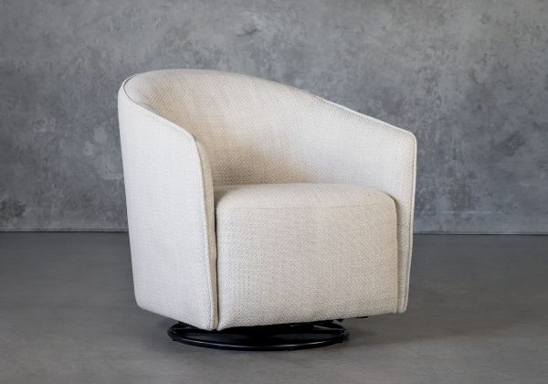 Milner Swivel Chair in Stucco, Angle