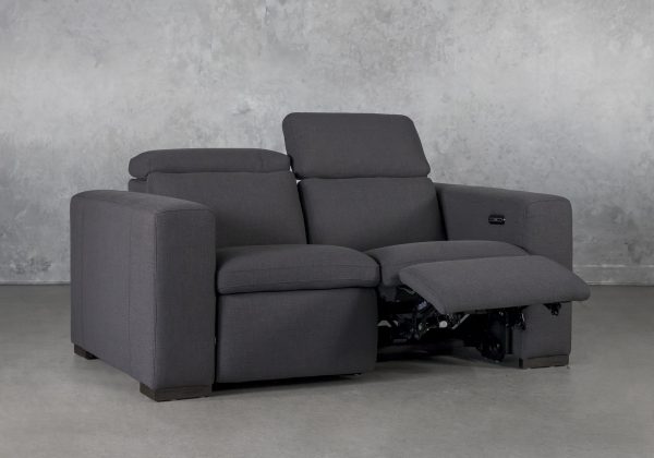 Stanley Loveseat in Dark Grey Fabric, Angle 1 Stanley Loveseat in Dark Grey Fabric, Angle 1