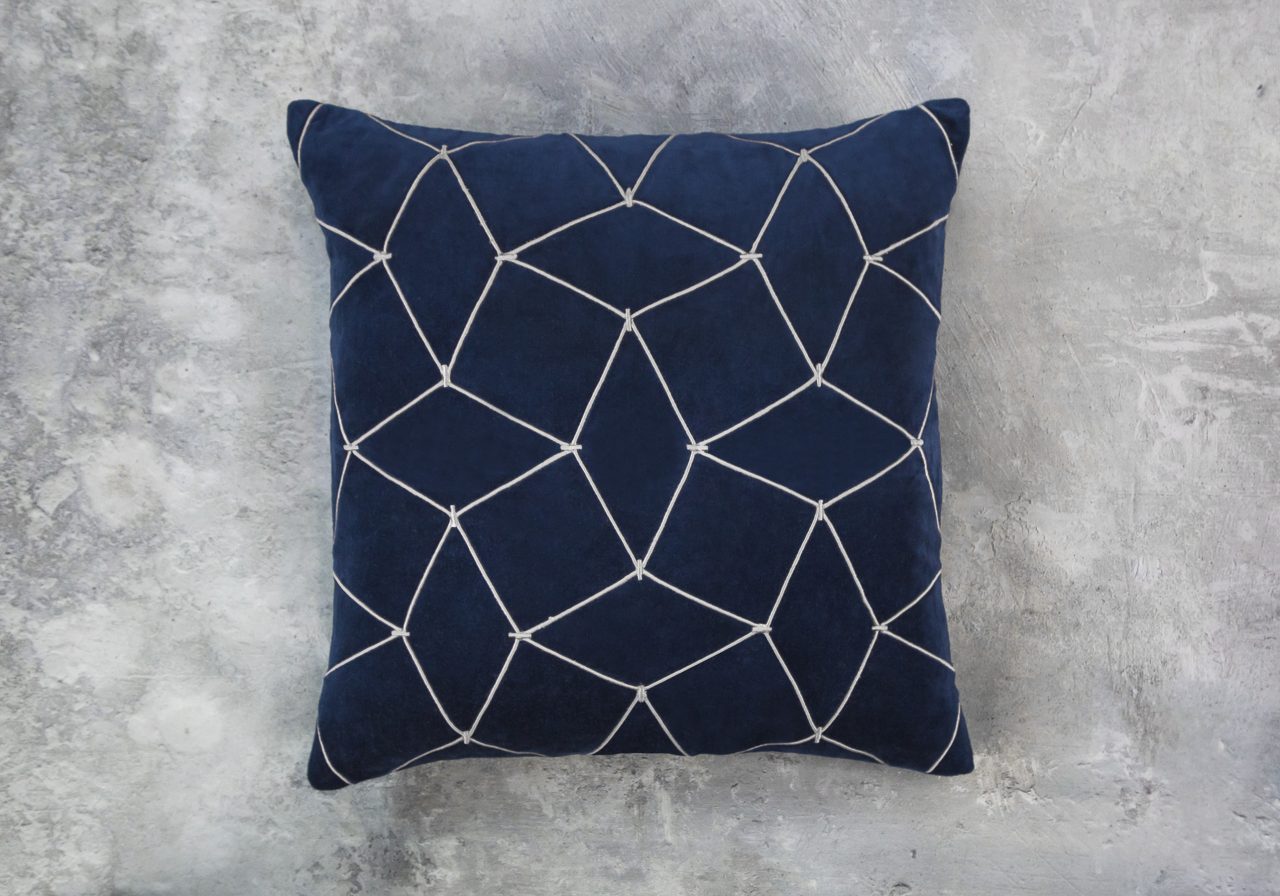 Mesh Navy Pillow 20 x 20, Top