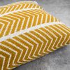 ZIGZAG Mustard Pillow 20 x 20, Close Up