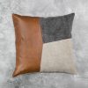 Feltan Leather Pillow 20 x 20, Front