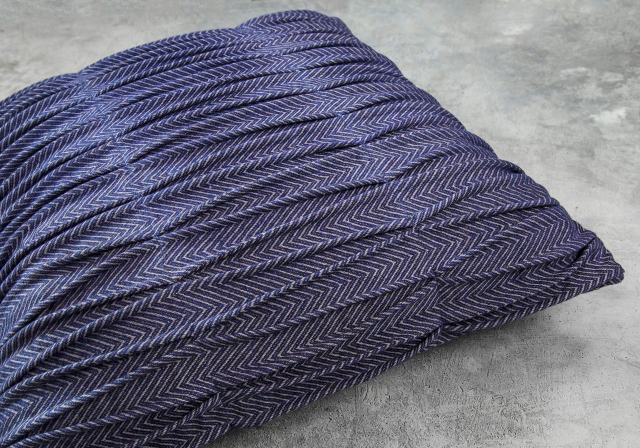 Herring Blue Pillow 20 x 20, Close Up