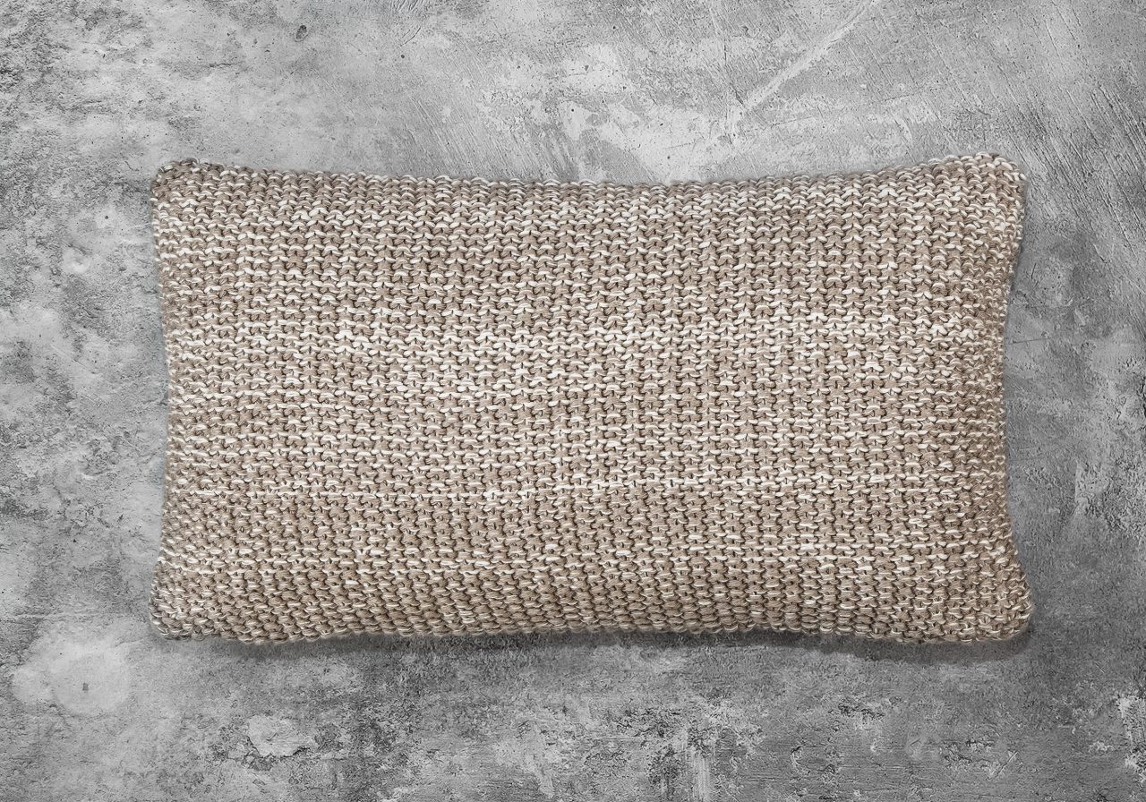 Marl Stone Pillow 12 x 20, Top