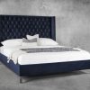 Albert Bed in Navy, Angle