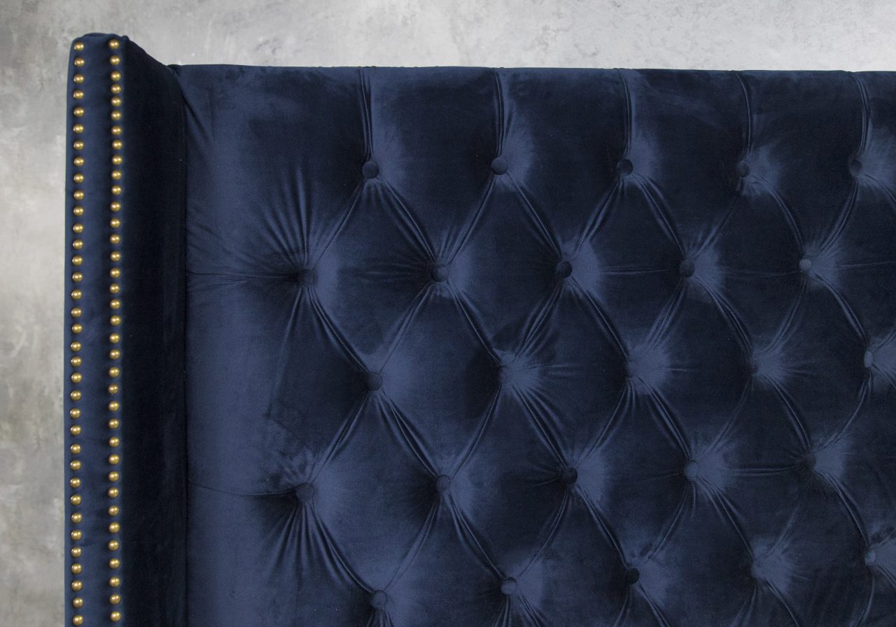 Albert Bed in Navy, Close Up