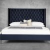 Albert Bed in Navy, Front