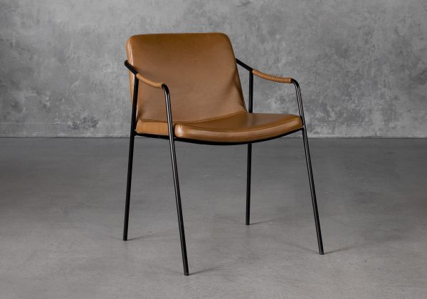 Boto Dining Chair in Light Brown, Angle