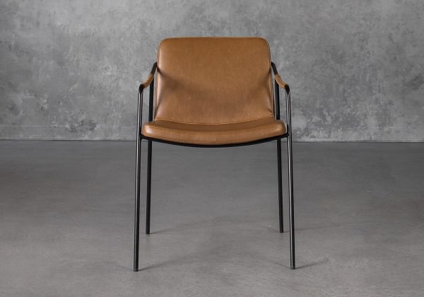 Boto Dining Chair in Light Brown, Front