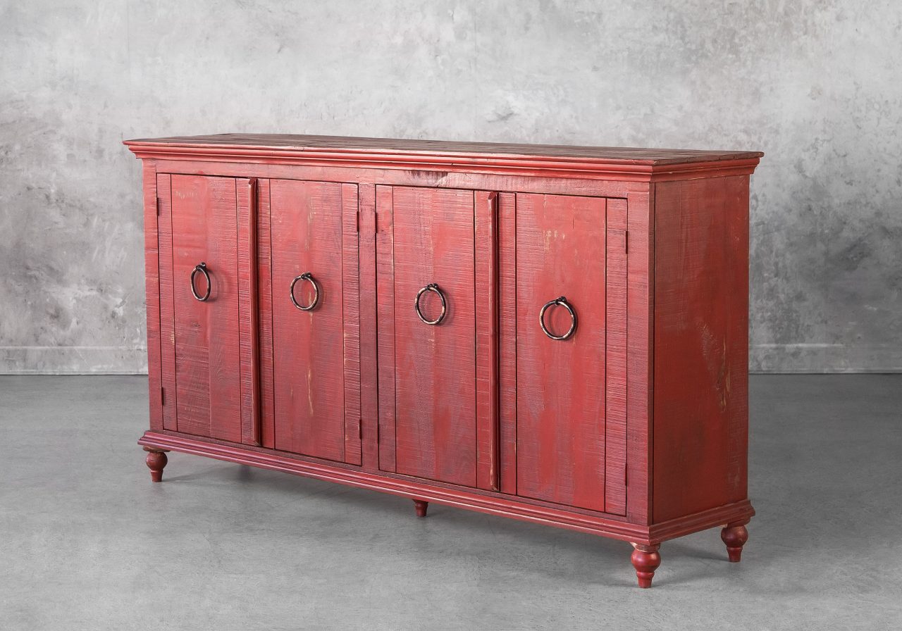 Capri Console in Red, Angle