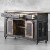 Eblo Kitchen Island, Angle, Open