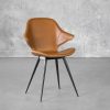 Karma Dining Chair in Light Brown, Angle