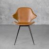 Karma Dining Chair in Light Brown, Front