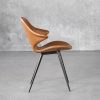 Karma Dining Chair in Light Brown, Side