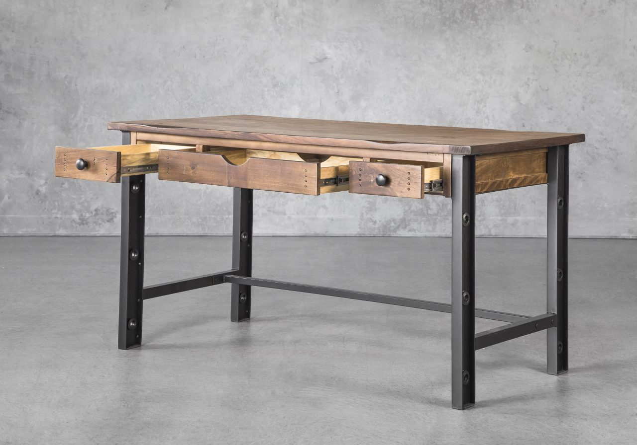 Parota Desk, Angle, Open