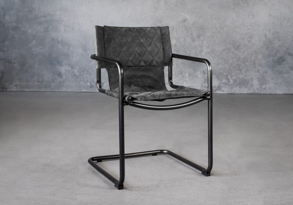 Barry Dining Chair in Ebony, Angle