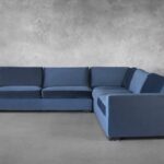 Lucca Sectional Teal, Front