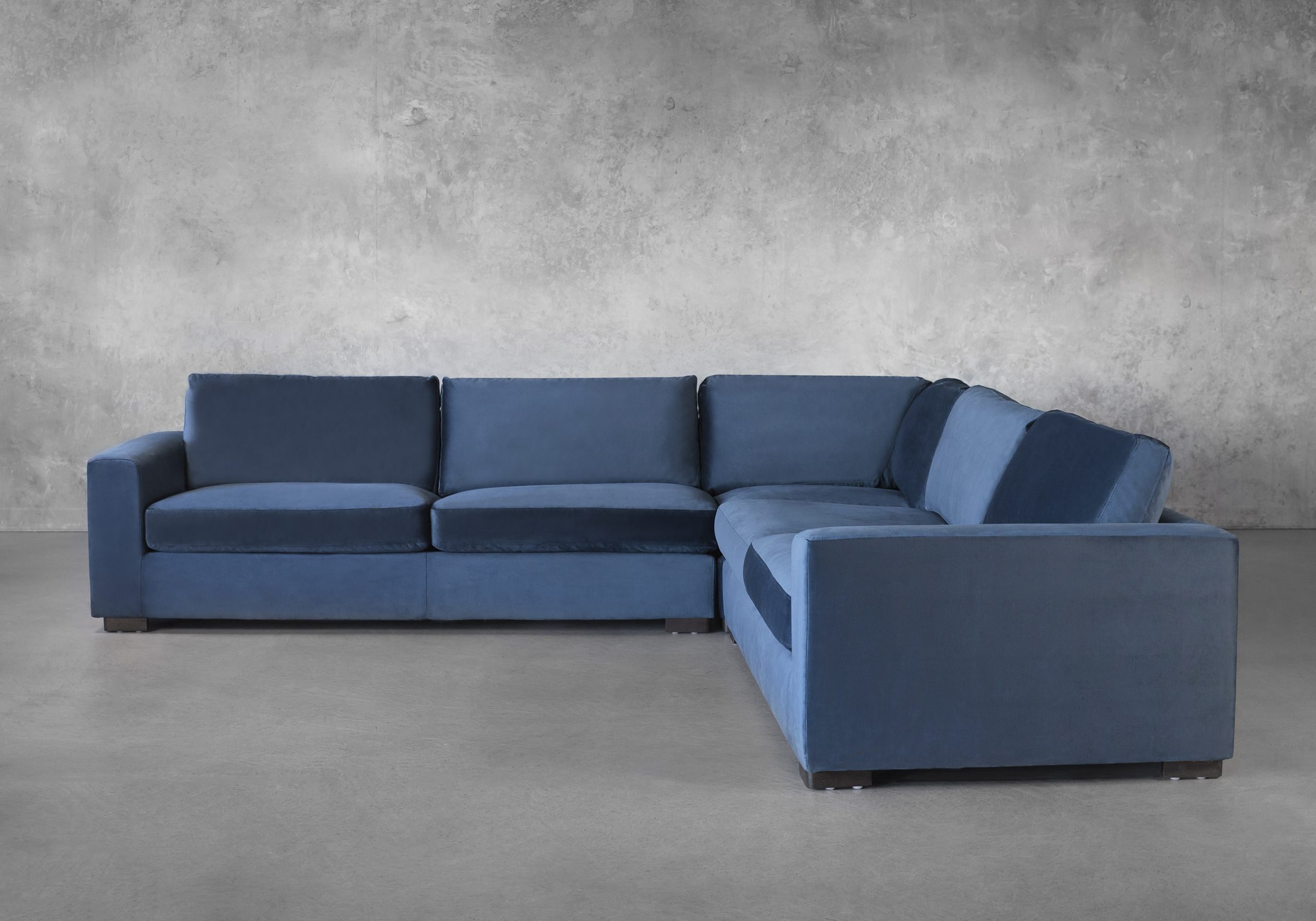 Lucca Sectional Teal, Front