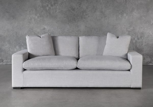 Vermont Loveseat in Grey Fabric, Front
